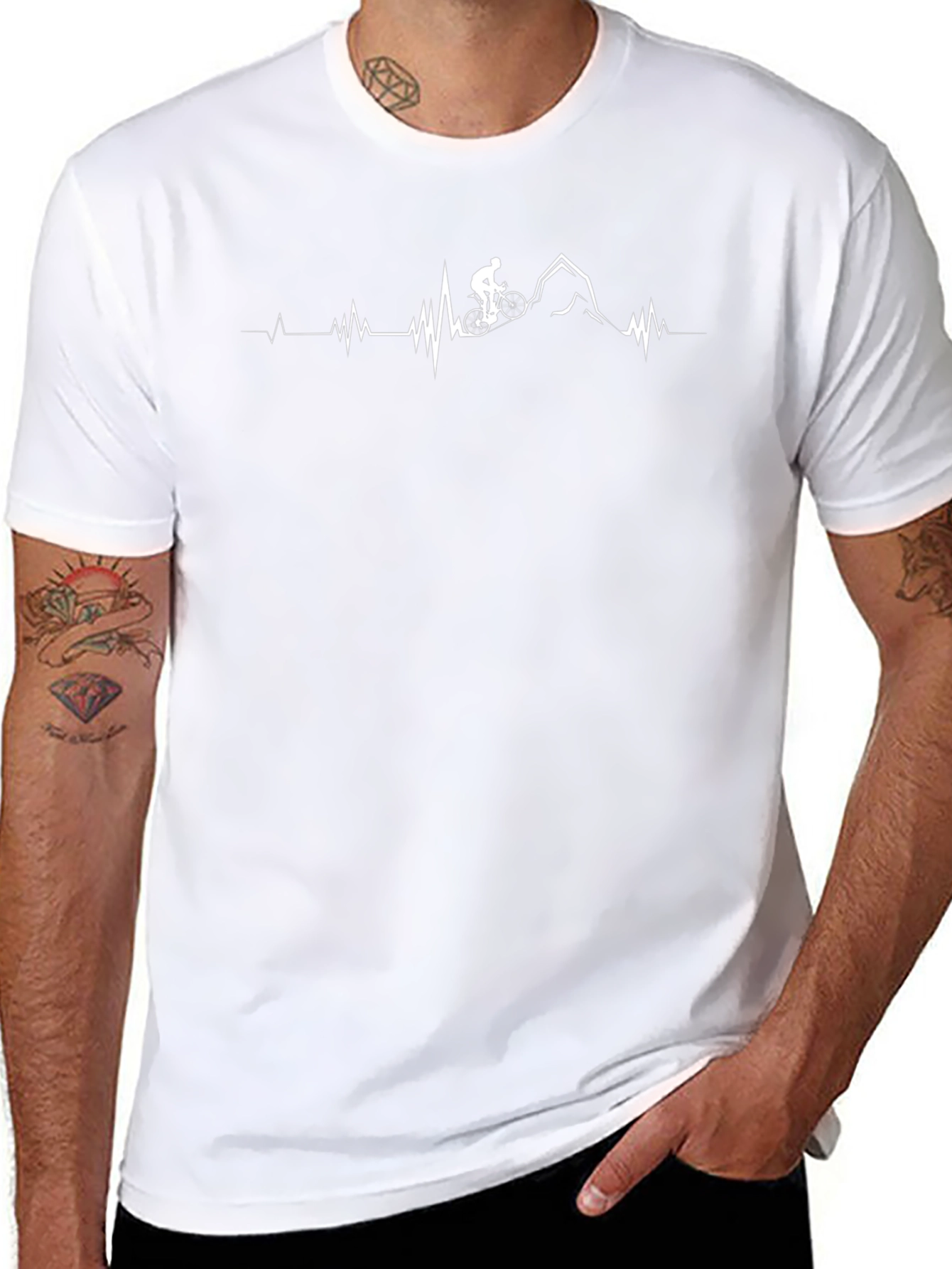 Mountain Biker Heartbeat T-Shirt