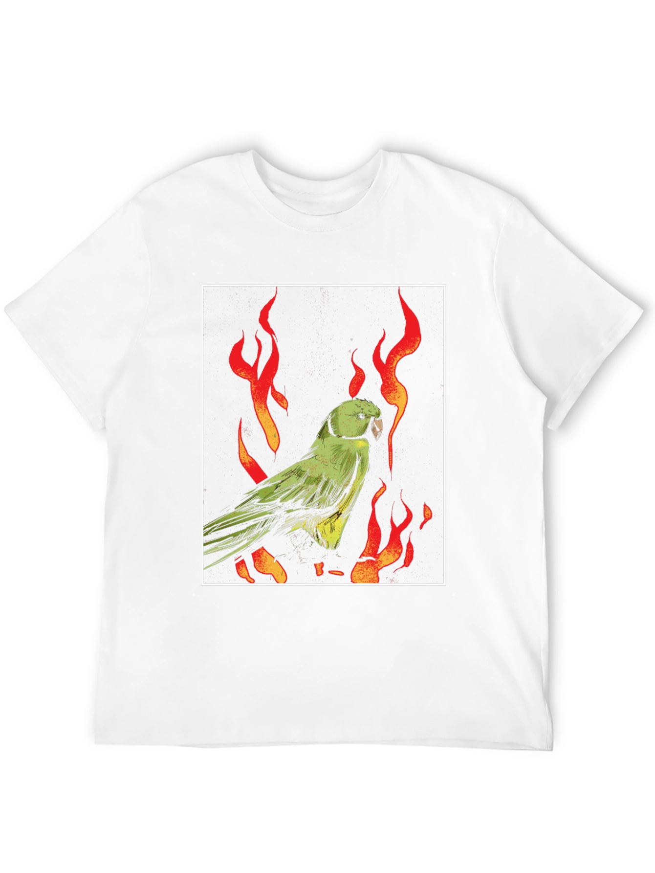 Parrot in Flames Graphic Tee