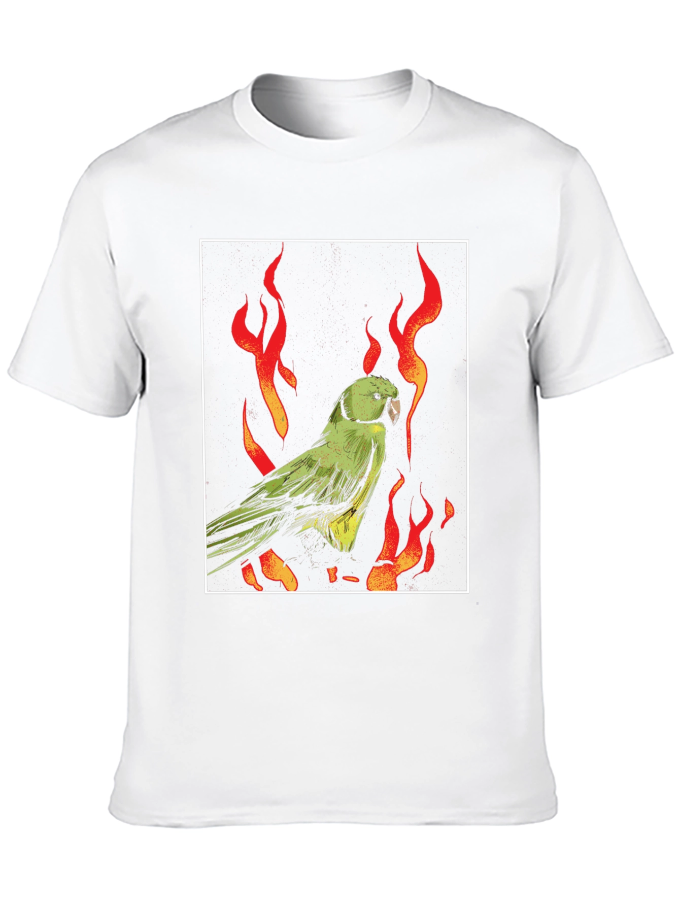Parrot in Flames Graphic Tee