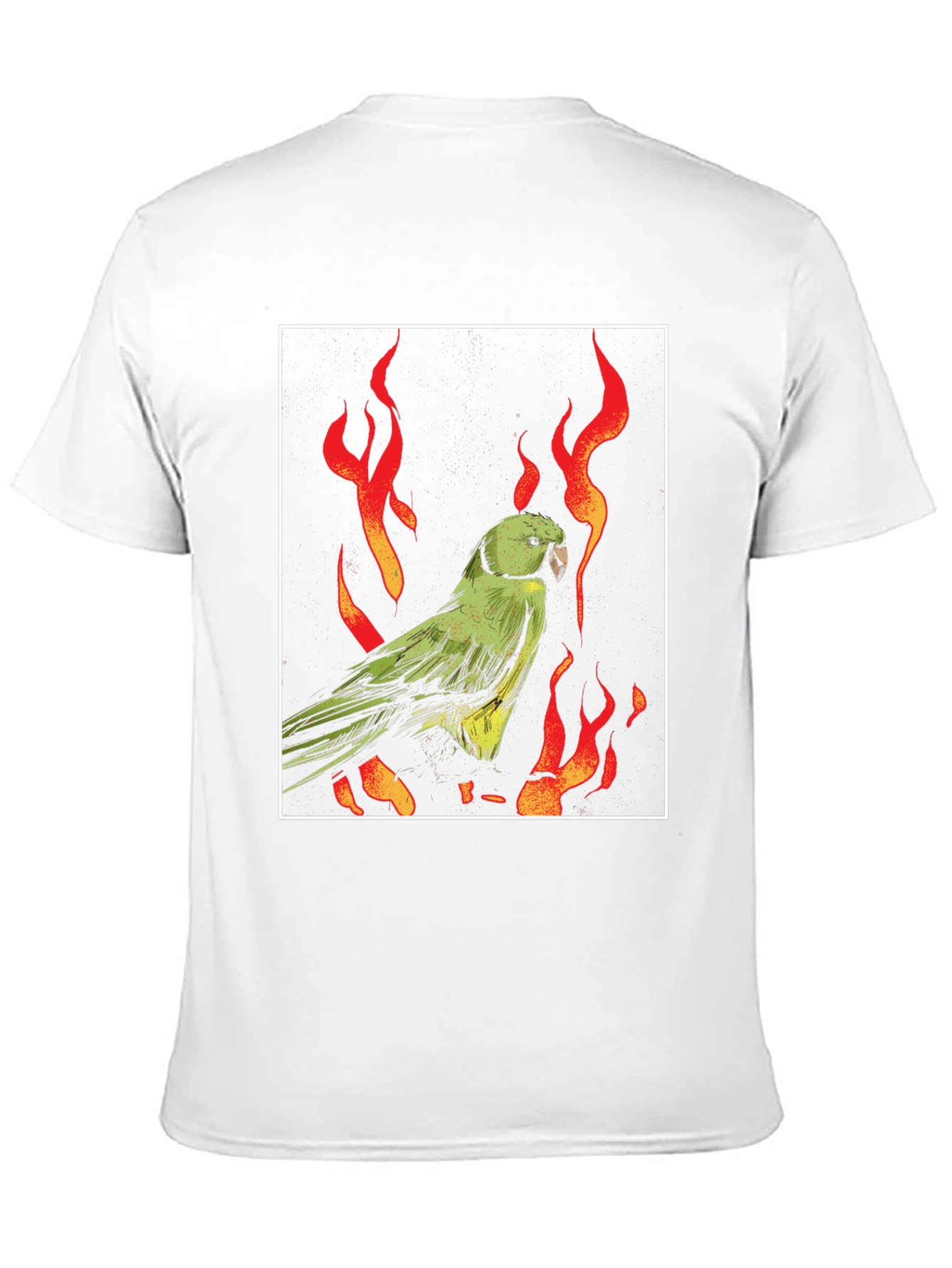 Parrot in Flames Graphic Tee