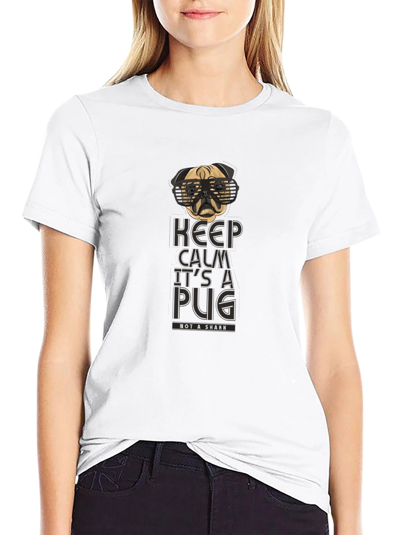 Keep Calm Its a Pug Graphic Tee