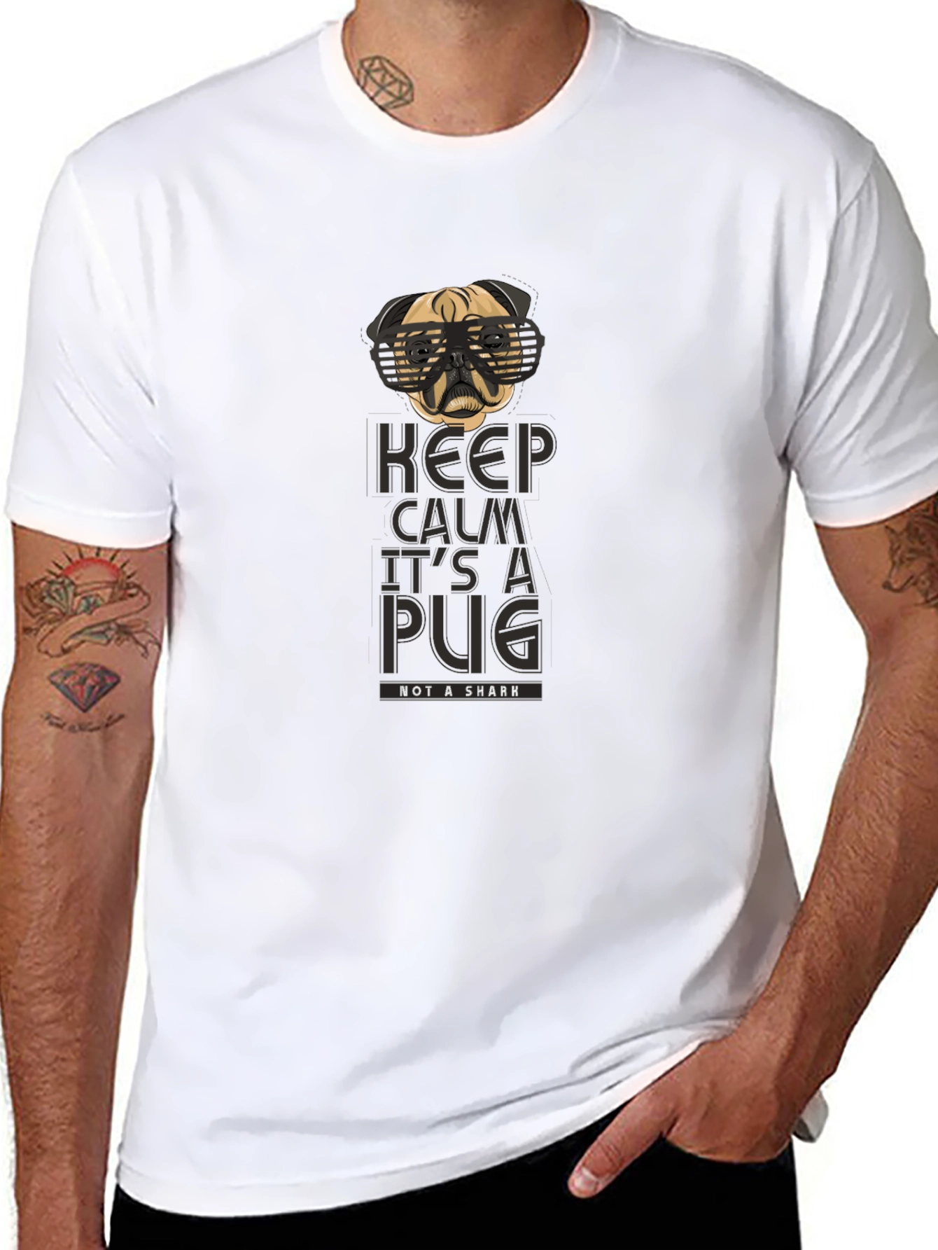 Keep Calm Its a Pug Graphic Tee