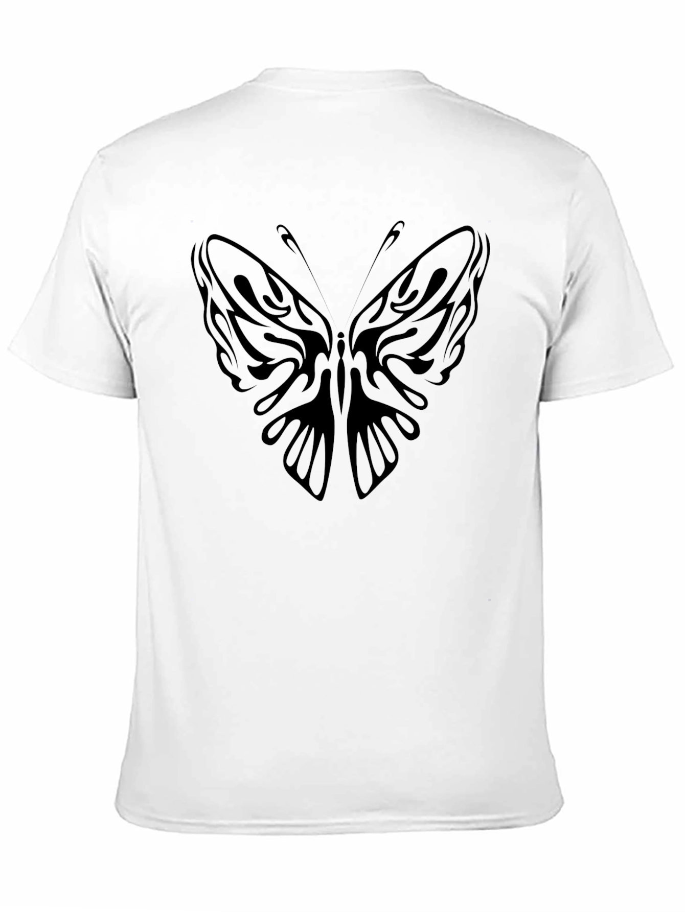 Butterfly Graphic Black T-Shirt Casual Wear