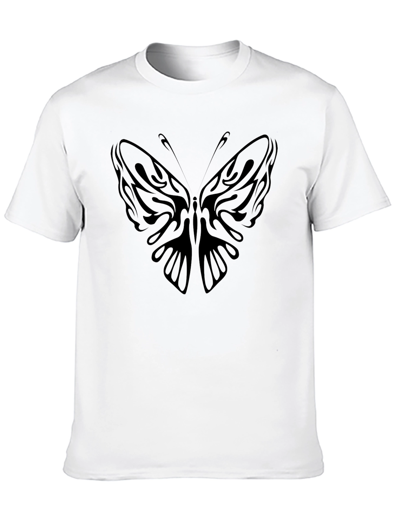 Butterfly Graphic Black T-Shirt Casual Wear