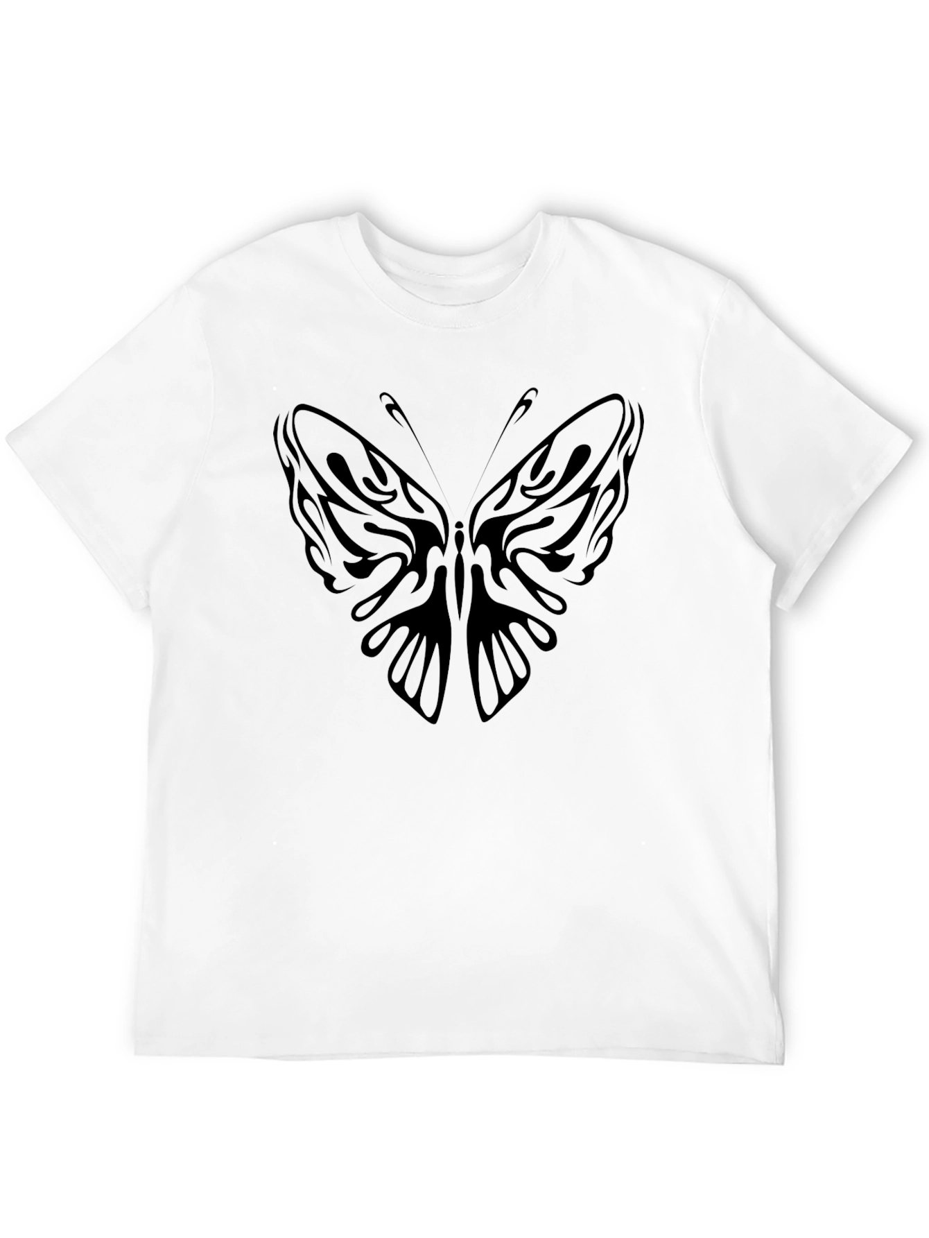 Butterfly Graphic Black T-Shirt Casual Wear