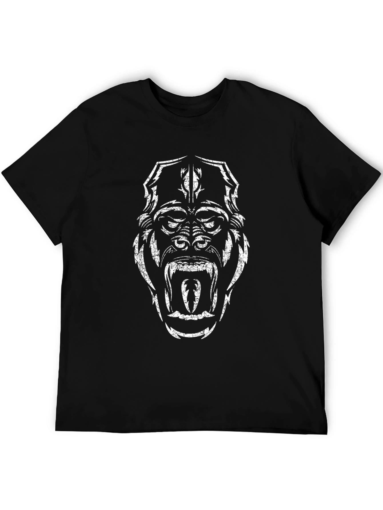 Mens Black Graphic Tee - Gorilla Design