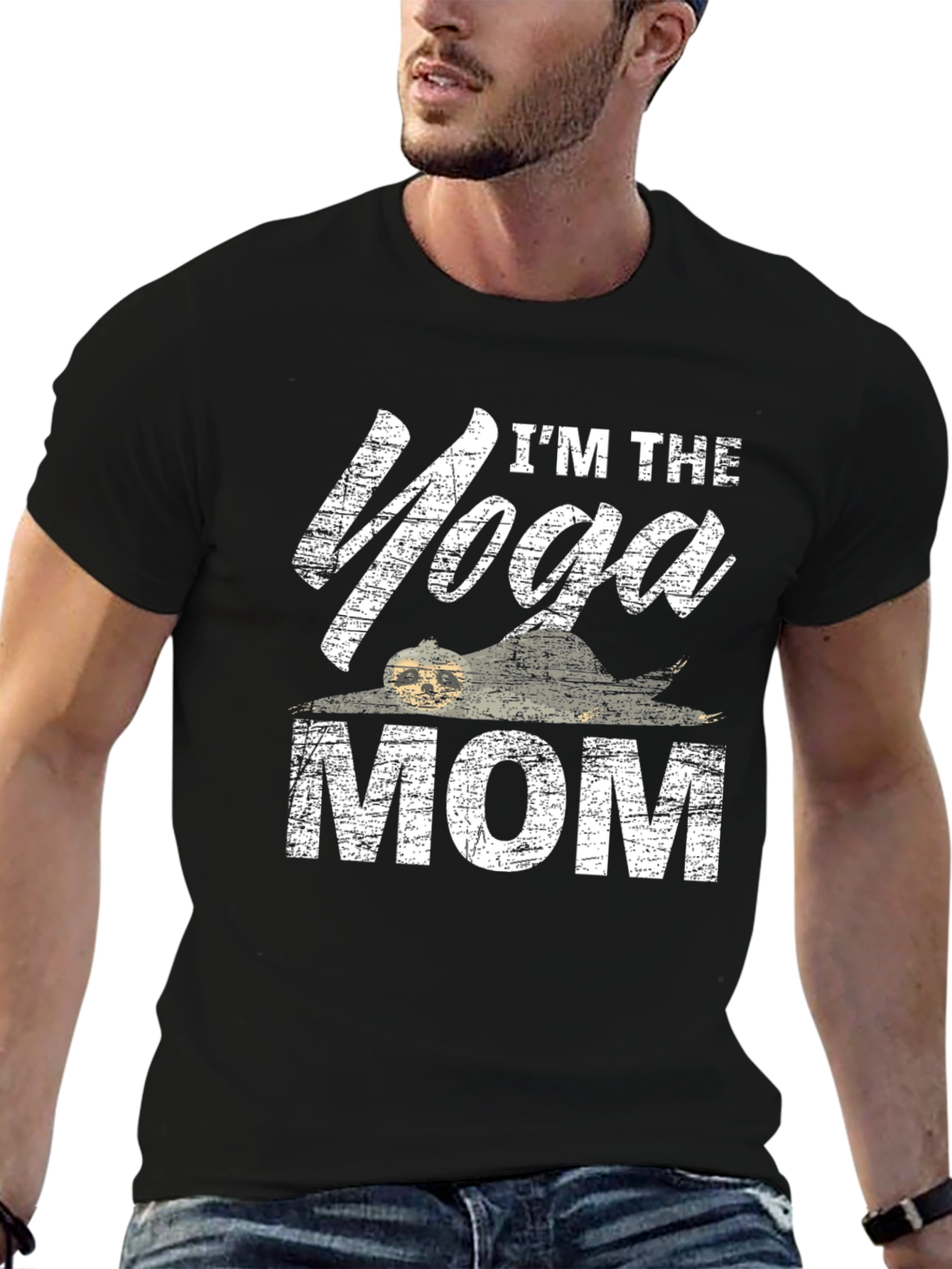 Im the Yoga Mom Distressed Graphic Tee