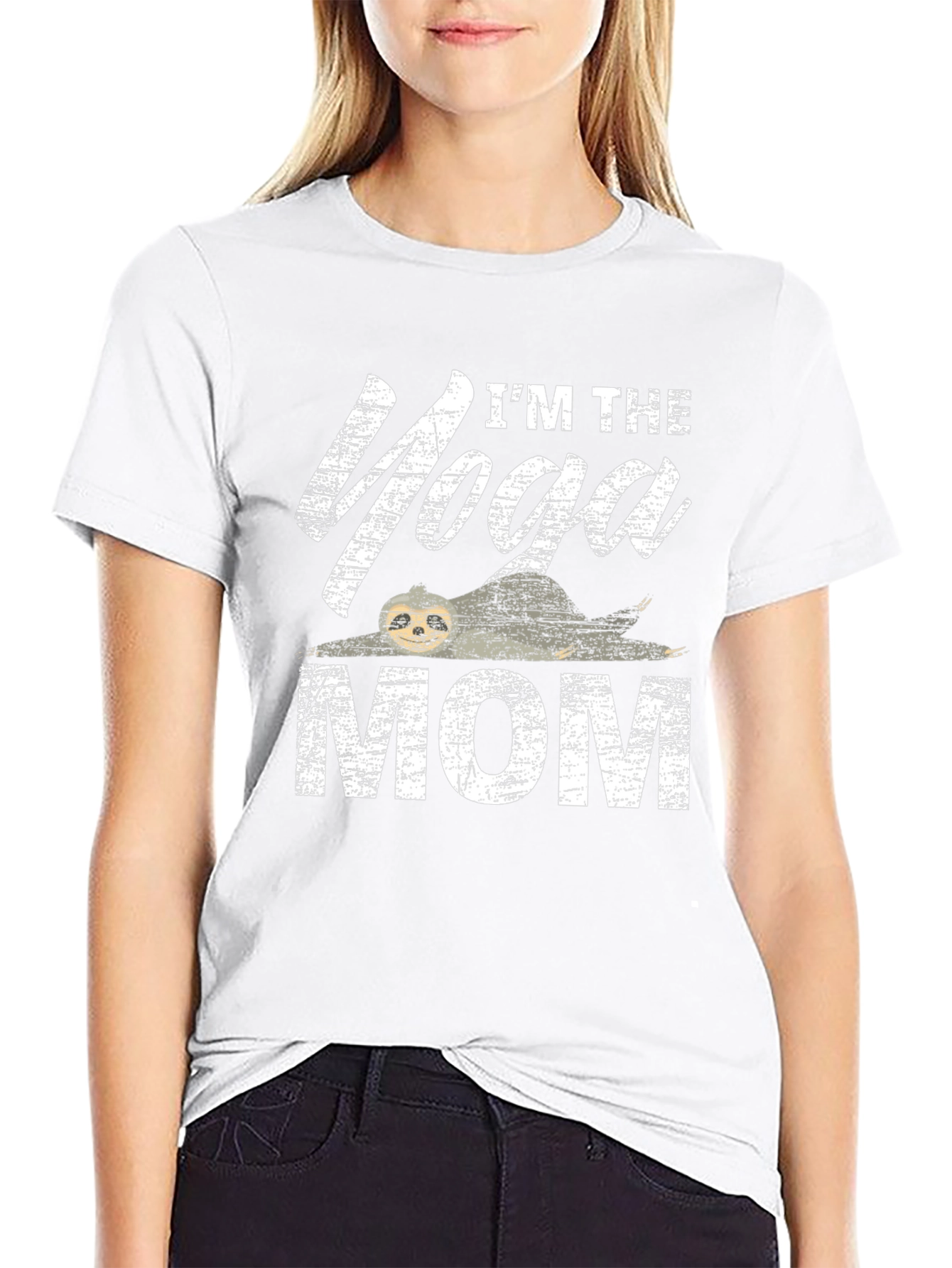 Im the Yoga Mom Distressed Graphic Tee
