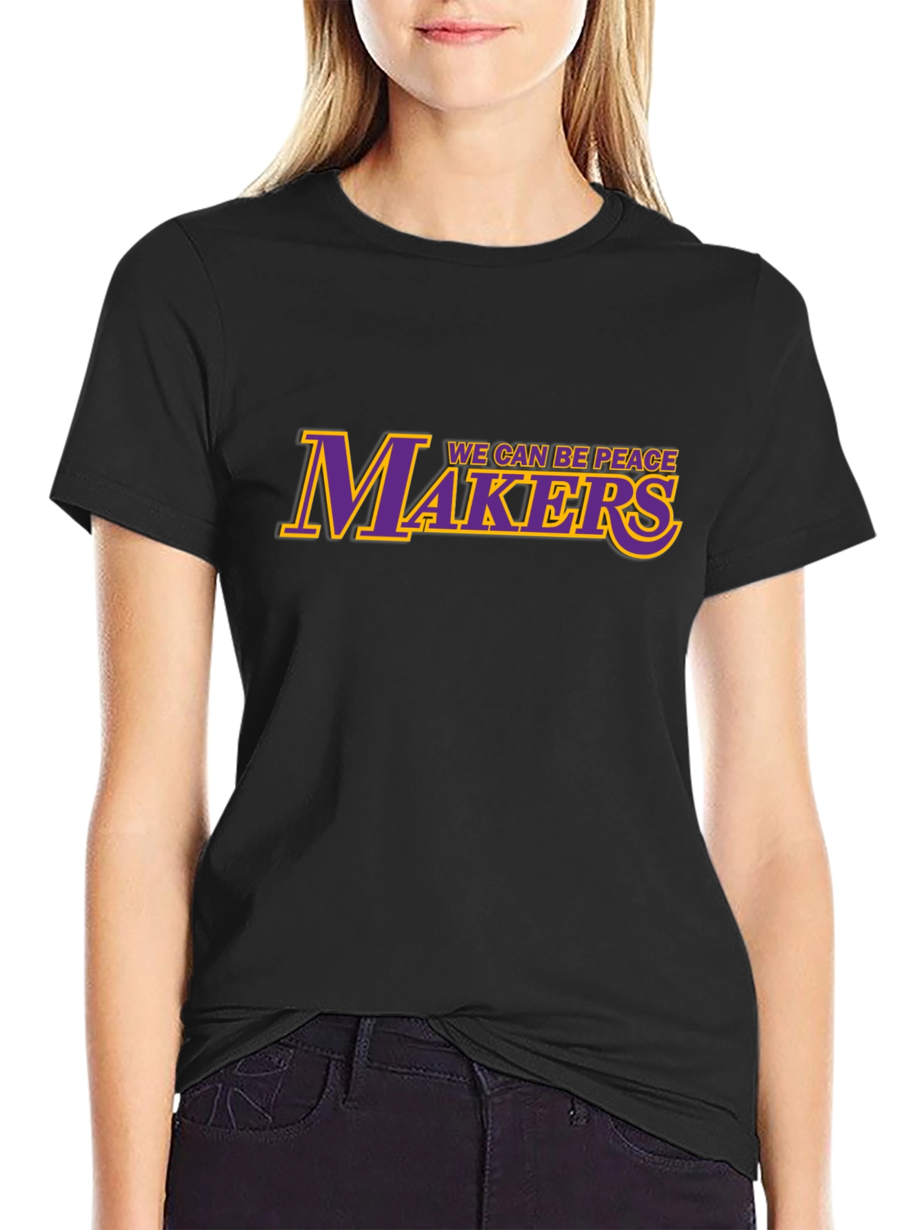 We Can Be Peace Makers T-Shirt - Black