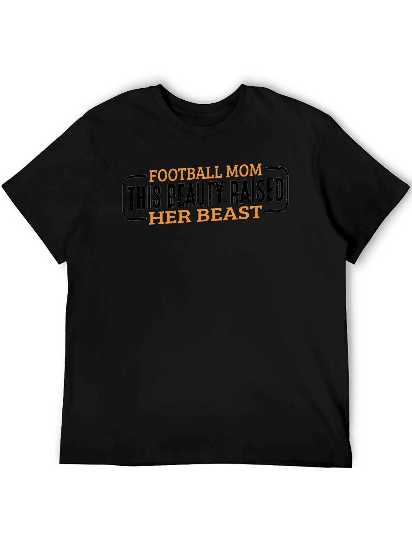 Football Mom Graphic T-Shirt - Raised Her Beast