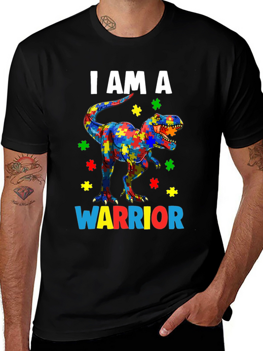 Autism Awareness Dinosaur Warrior T-Shirt