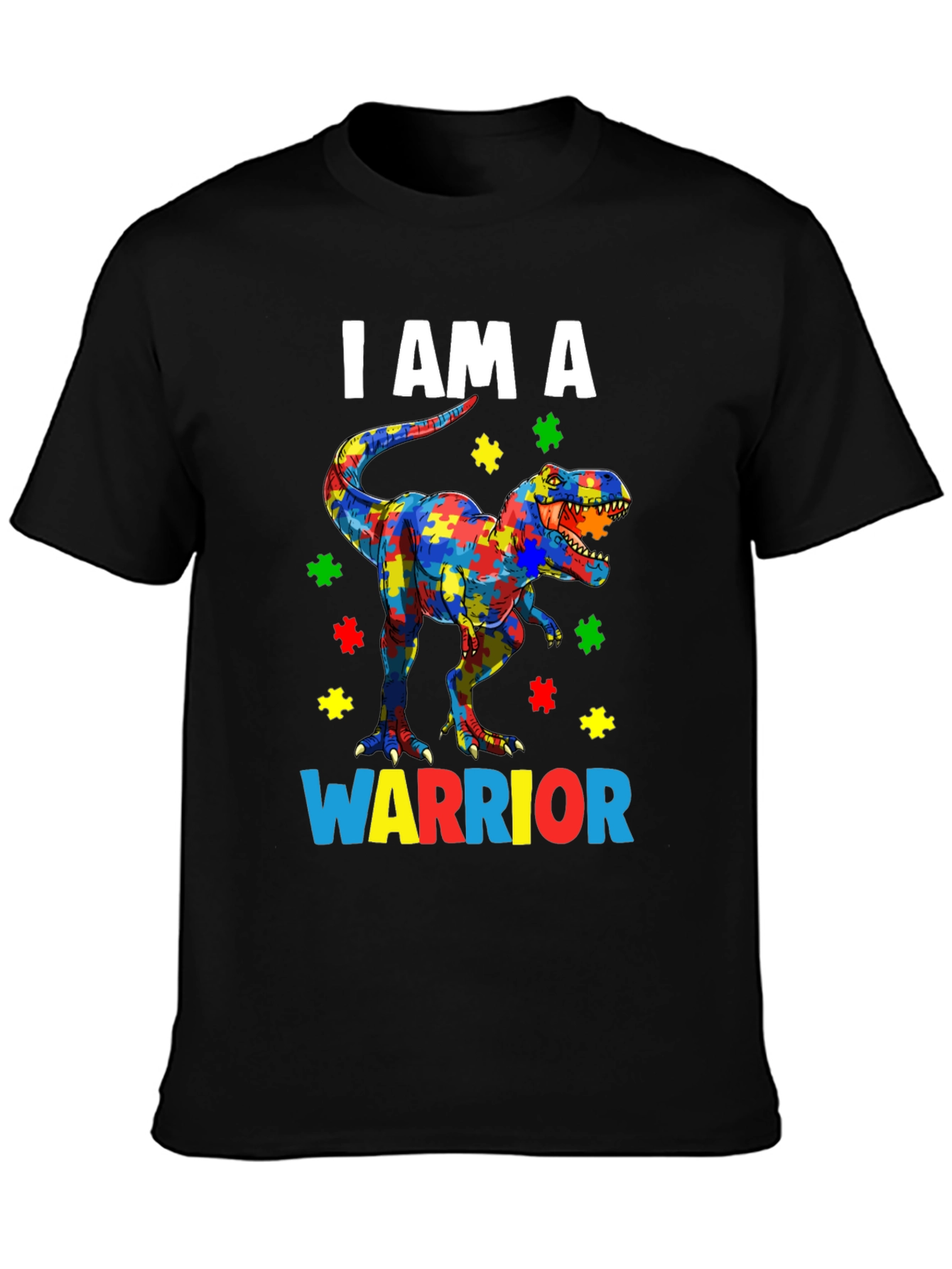 Autism Awareness Dinosaur Warrior T-Shirt