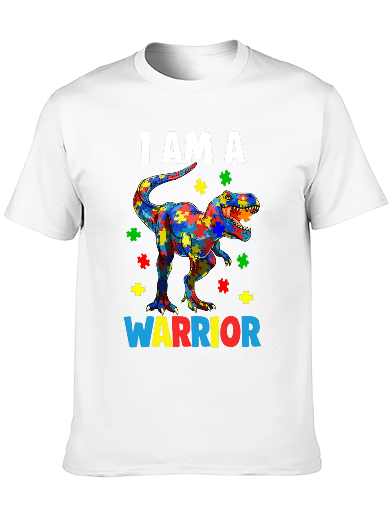 Autism Awareness Dinosaur Warrior T-Shirt