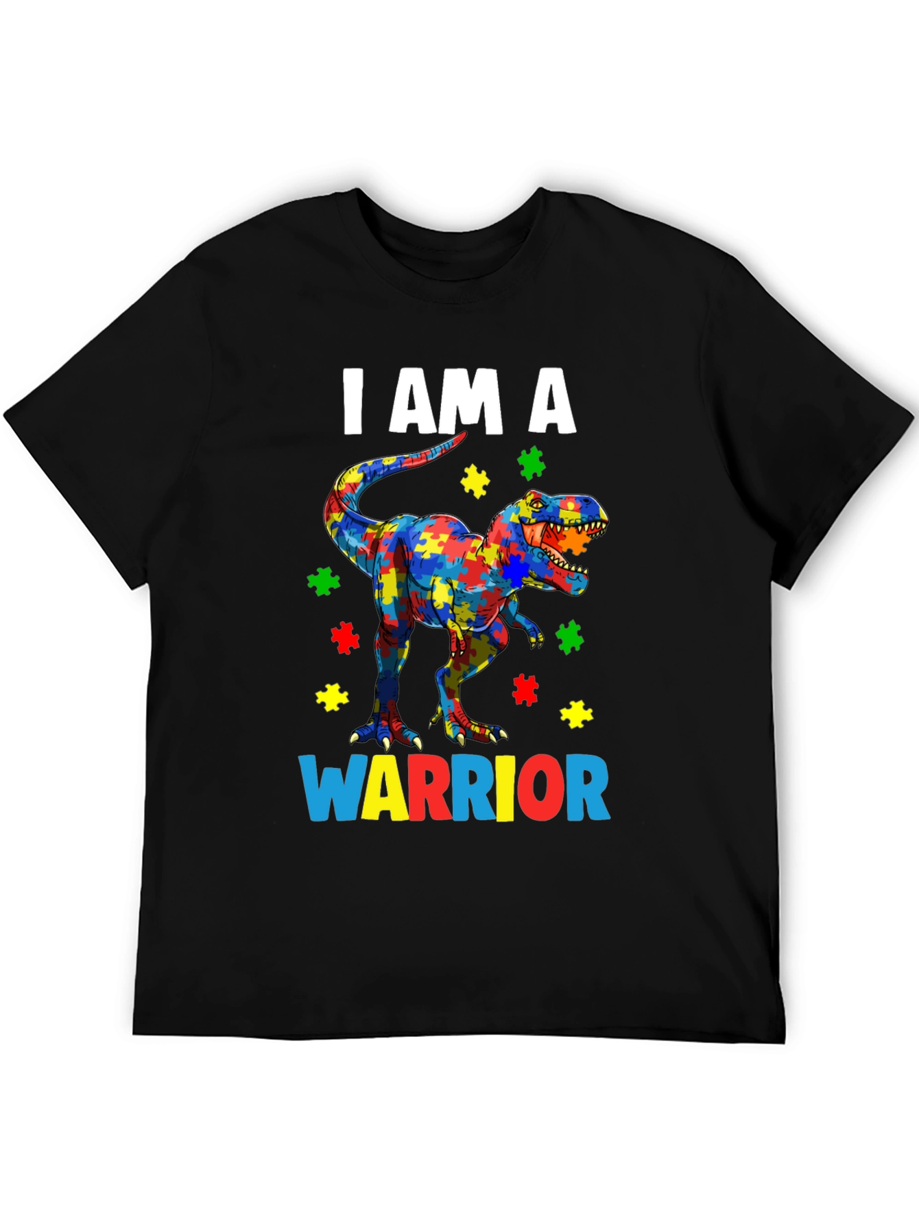 Autism Awareness Dinosaur Warrior T-Shirt