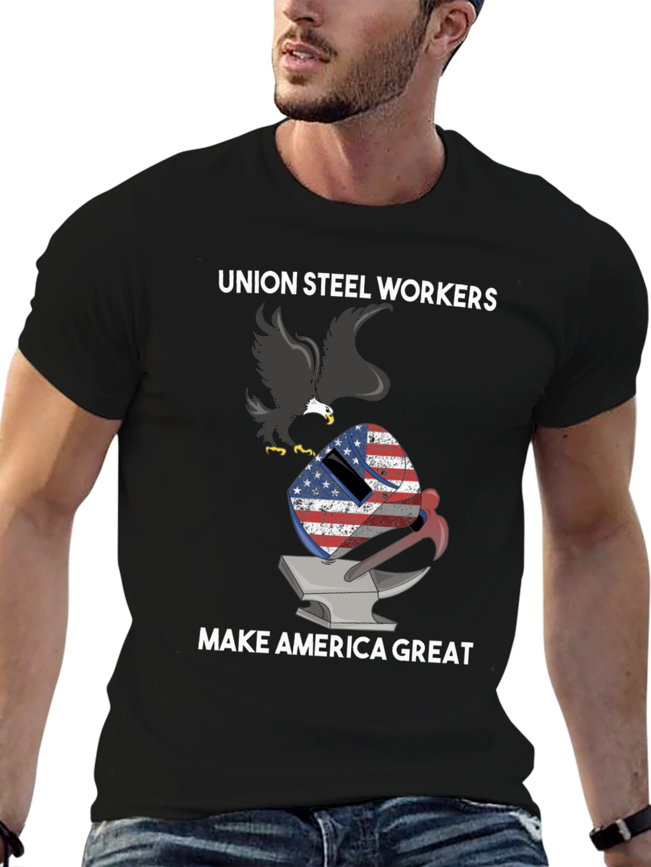 Union Steel Workers MAGA Graphic T-Shirt