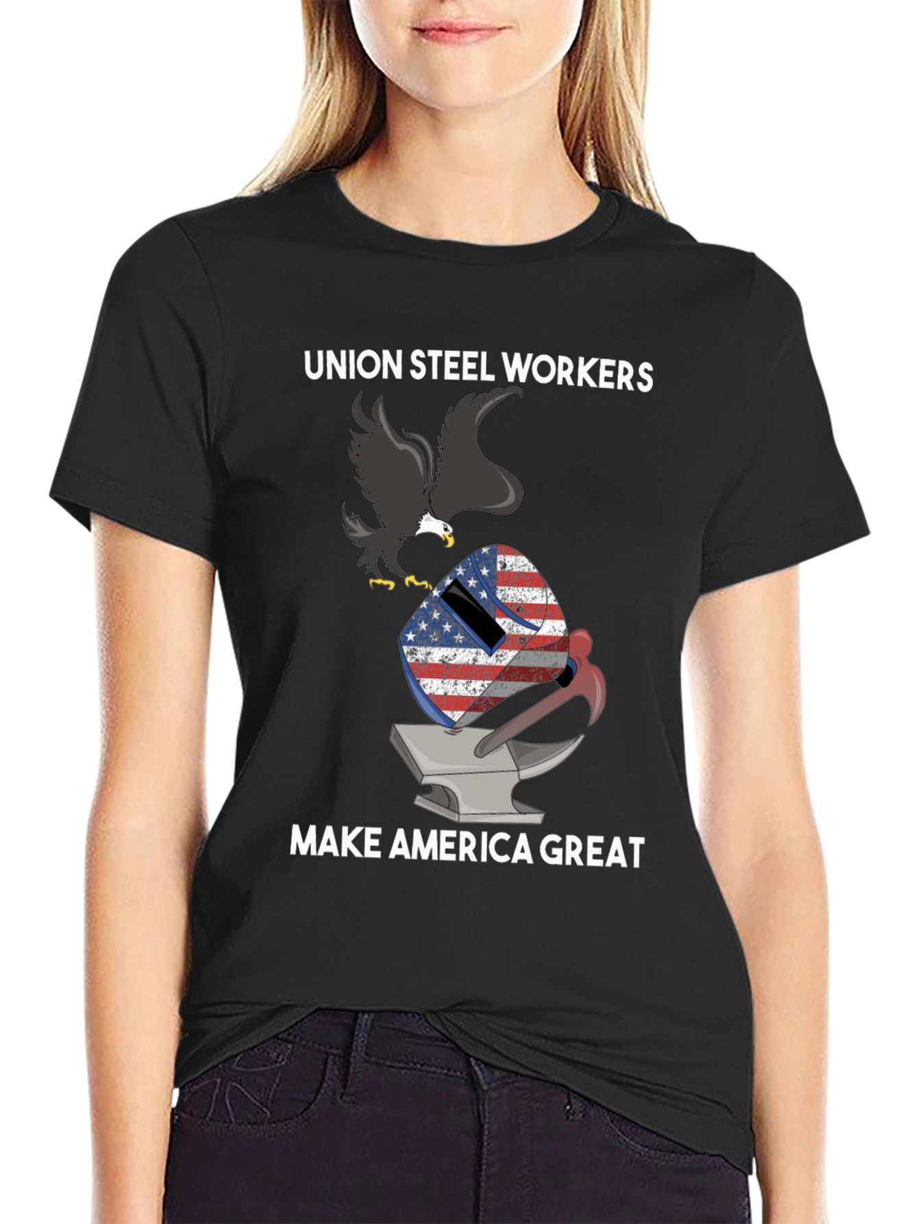 Union Steel Workers MAGA Graphic T-Shirt