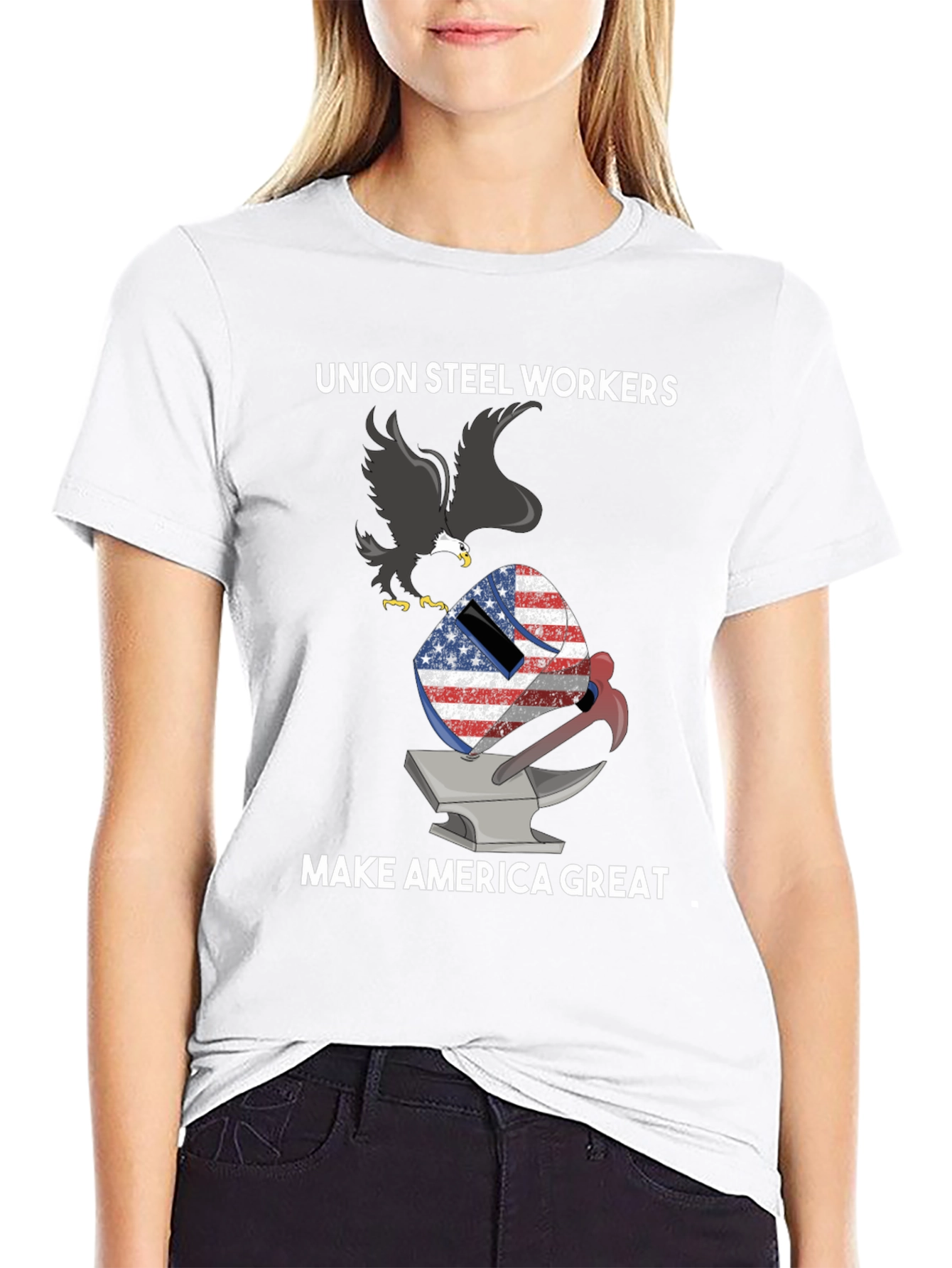 Union Steel Workers MAGA Graphic T-Shirt