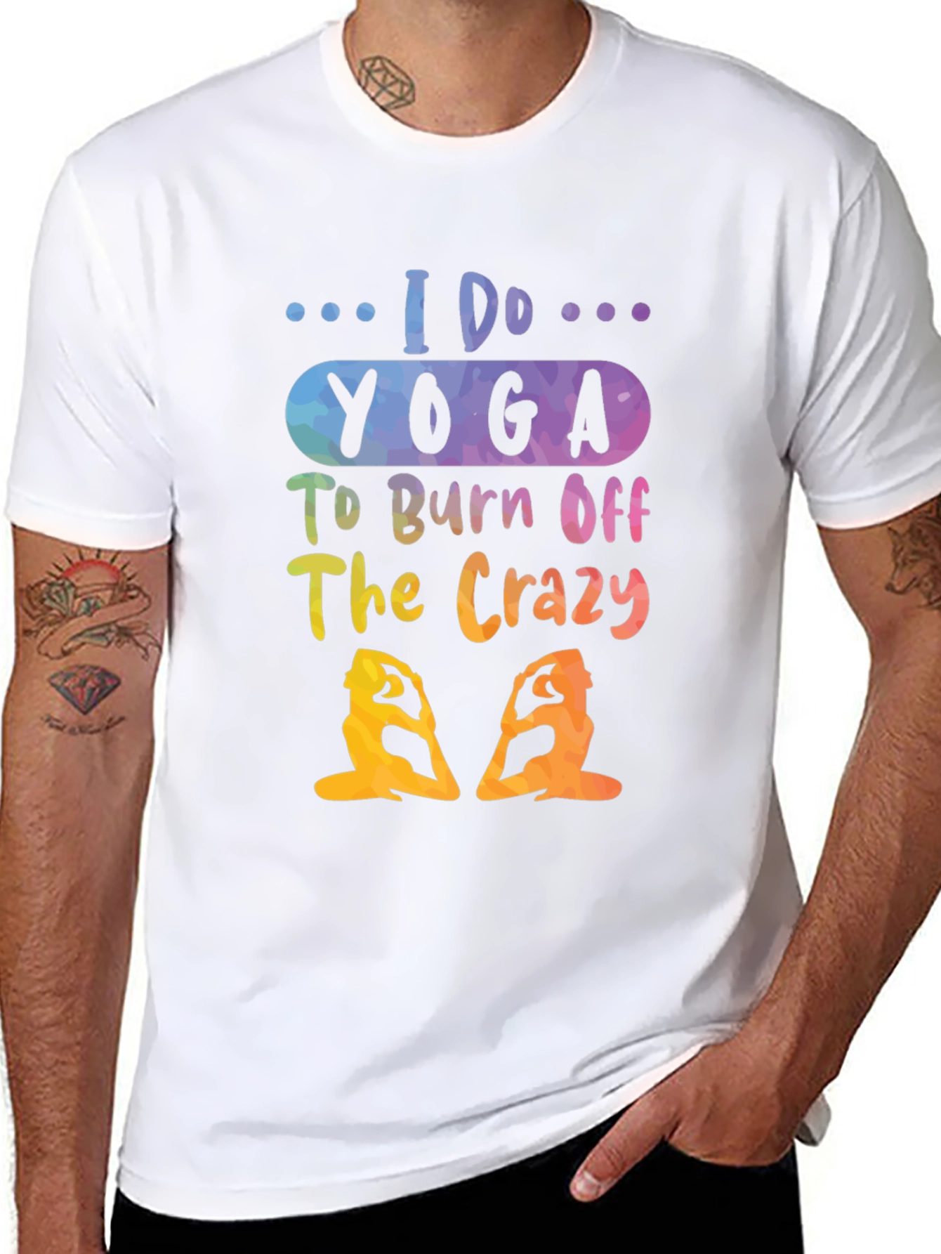 Yoga Crazy Black Graphic Tee