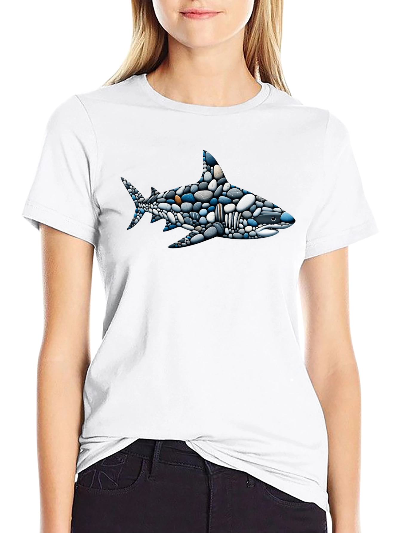 Shark Made of Stones Graphic Tee