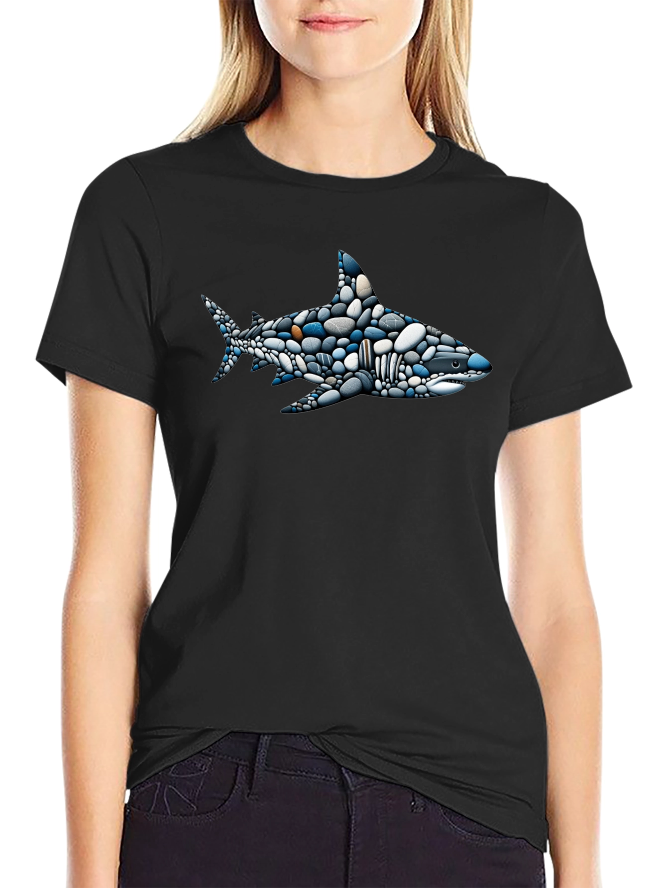 Shark Made of Stones Graphic Tee