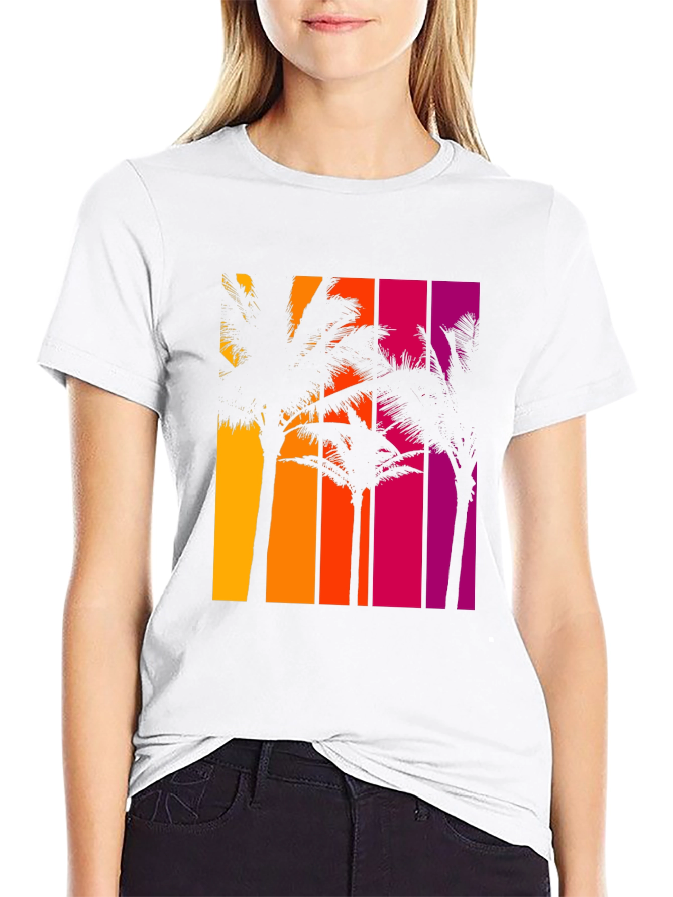 Retro Palm Sunset Graphic Tee