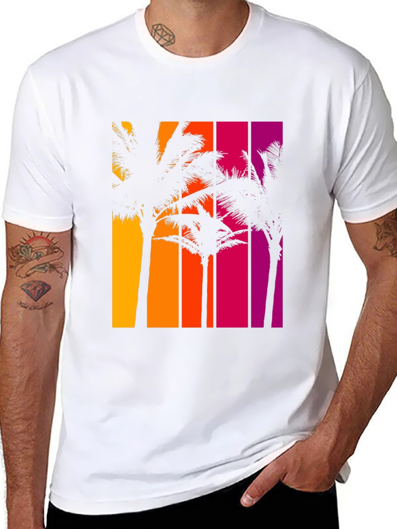 Retro Palm Sunset Graphic Tee