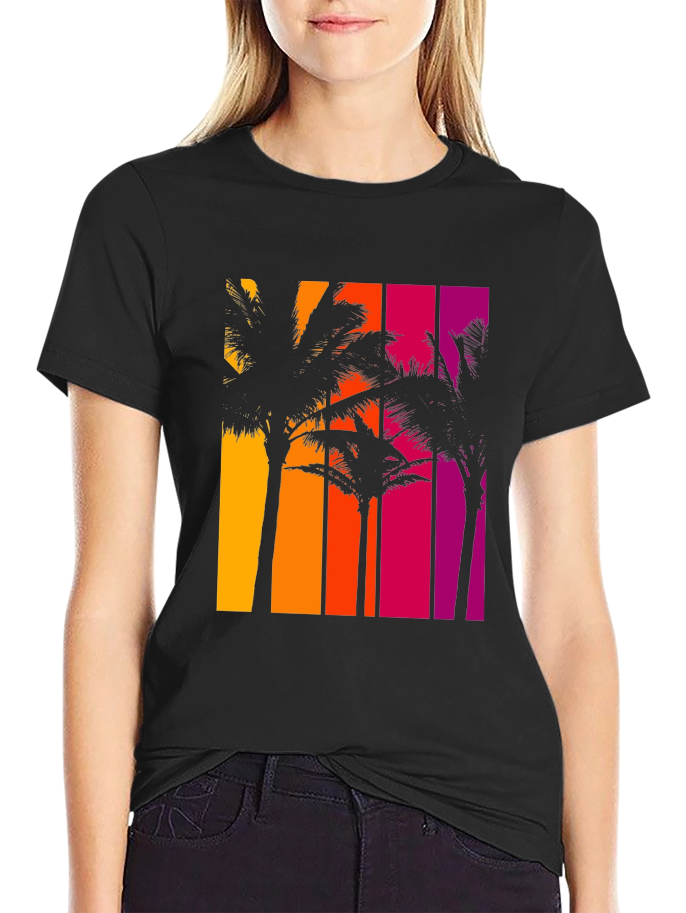 Retro Palm Sunset Graphic Tee