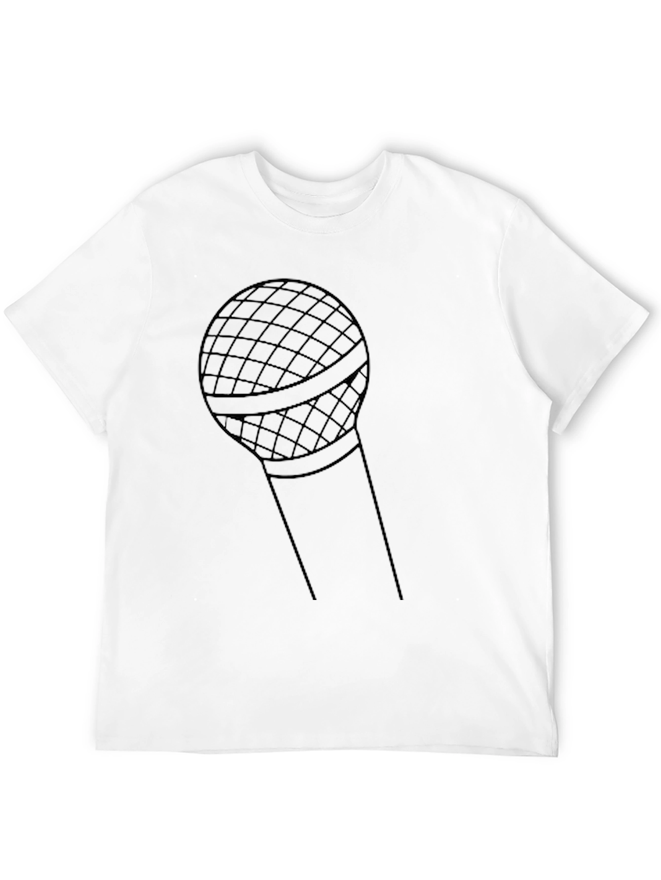 Black Microphone Graphic Tee - Stylish Music Lover Shirt