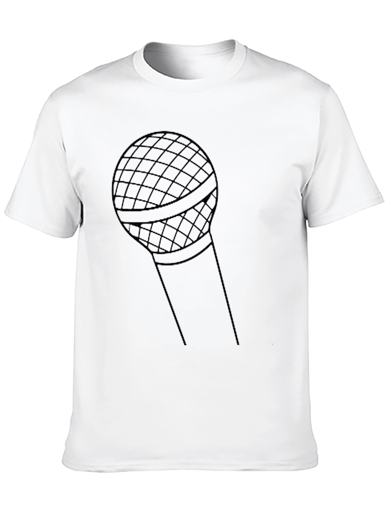 Black Microphone Graphic Tee - Stylish Music Lover Shirt