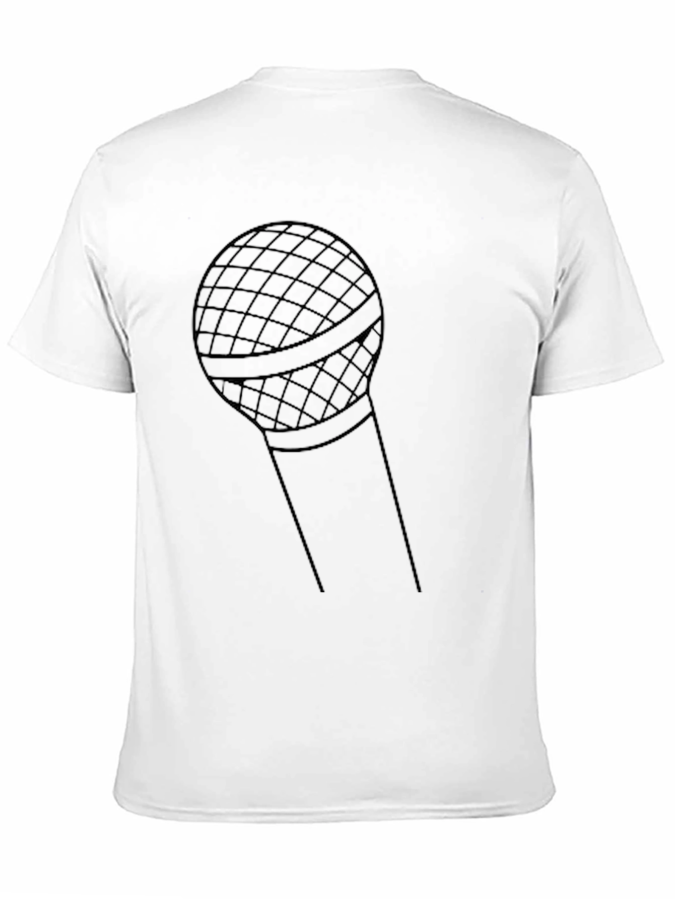 Black Microphone Graphic Tee - Stylish Music Lover Shirt