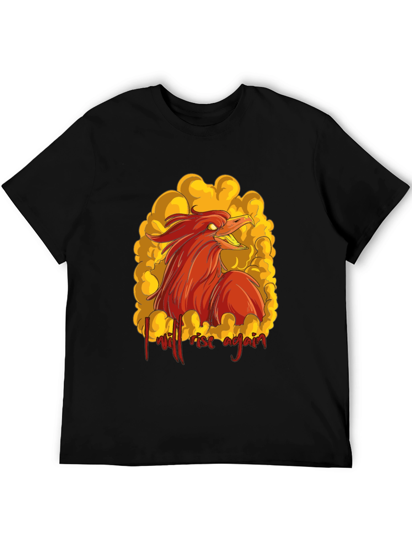 Phoenix Rising Graphic T-Shirt - Mens Black Tee