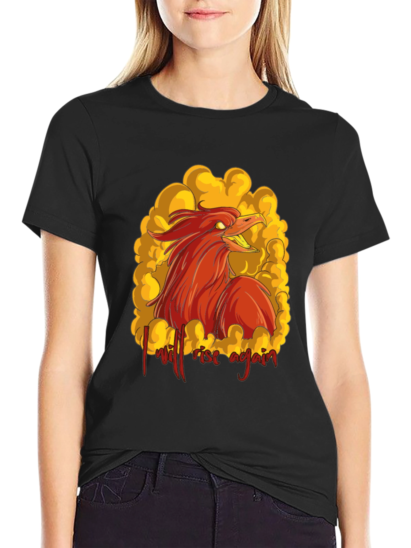 Phoenix Rising Graphic T-Shirt - Mens Black Tee