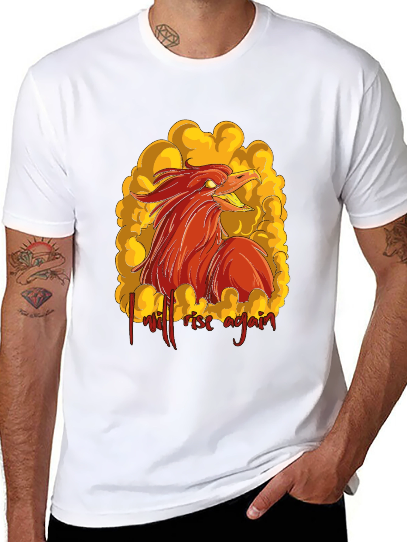 Phoenix Rising Graphic T-Shirt - Mens Black Tee