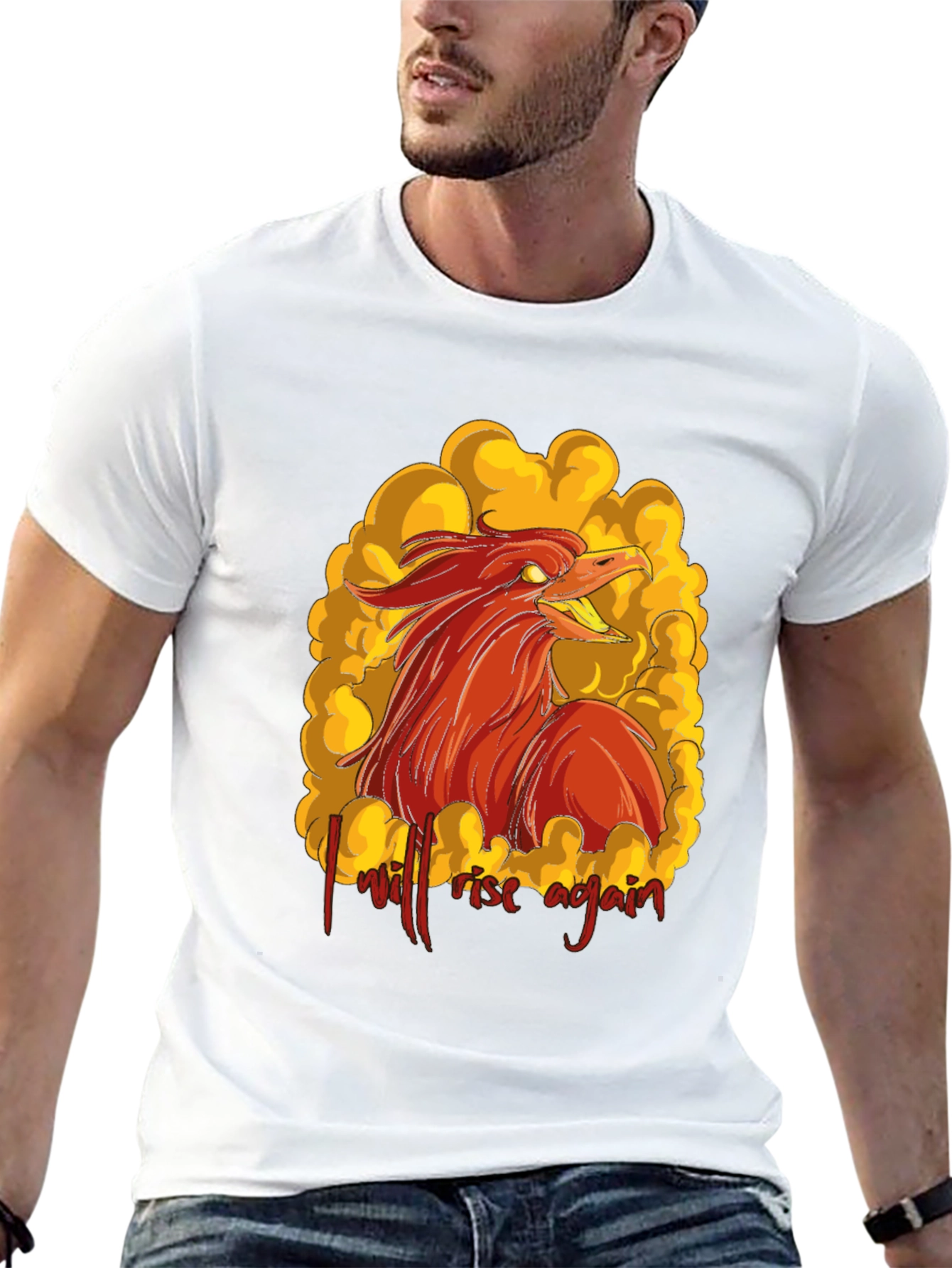 Phoenix Rising Graphic T-Shirt - Mens Black Tee