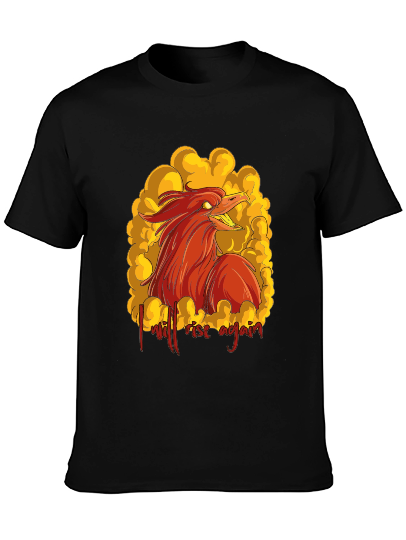 Phoenix Rising Graphic T-Shirt - Mens Black Tee