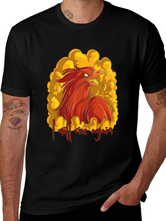 Phoenix Rising Graphic T-Shirt - Mens Black Tee
