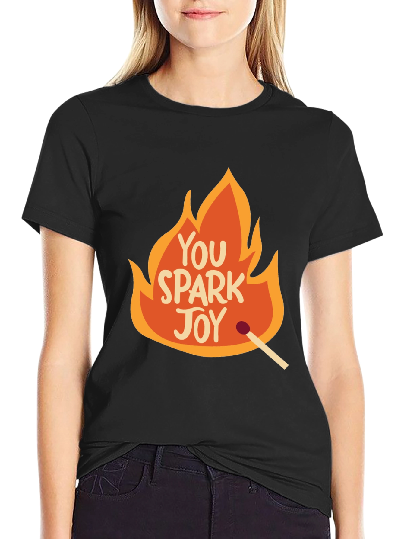 You Spark Joy Graphic Tee - Black