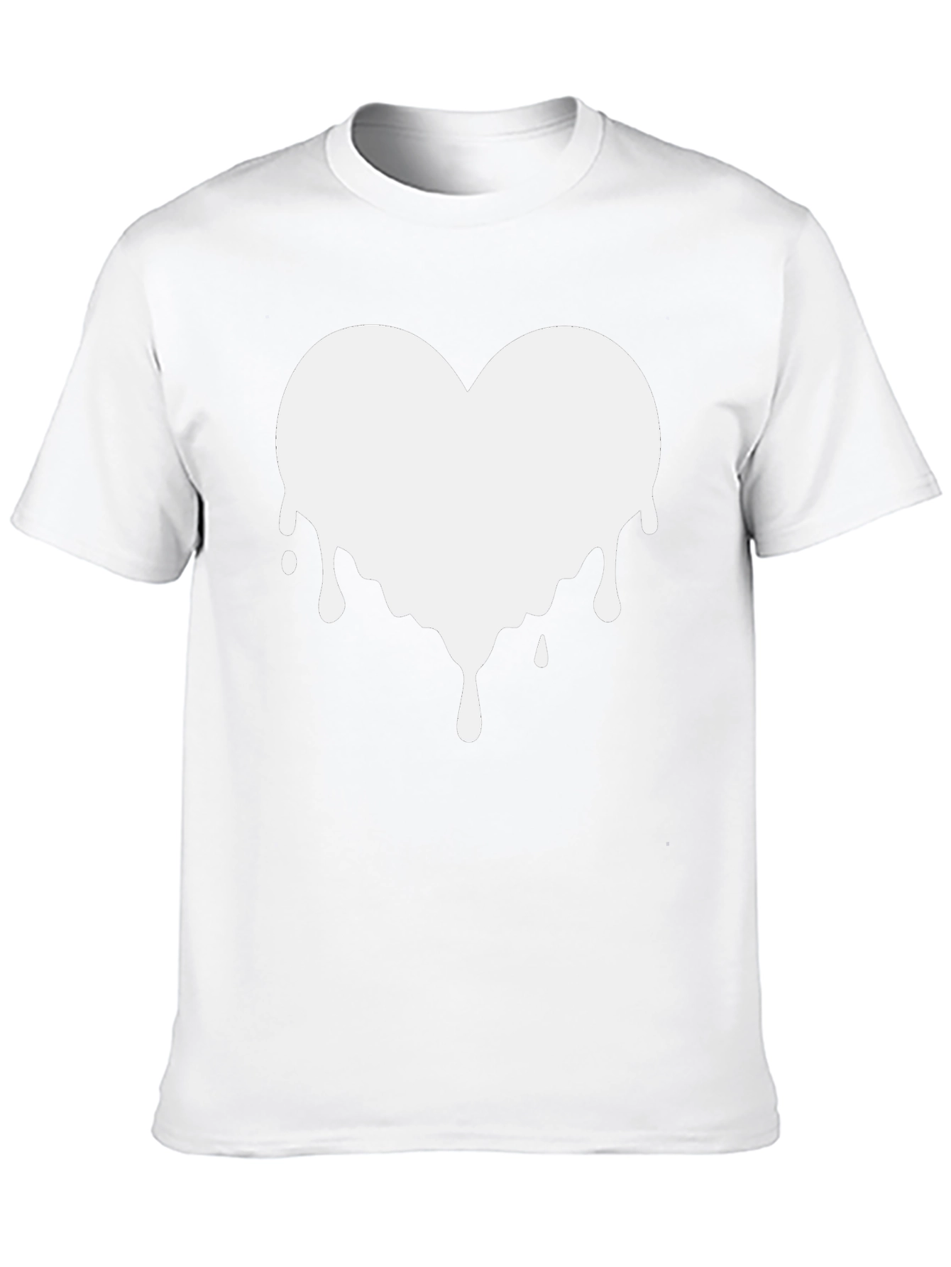 Dripping Heart Graphic Black T-Shirt