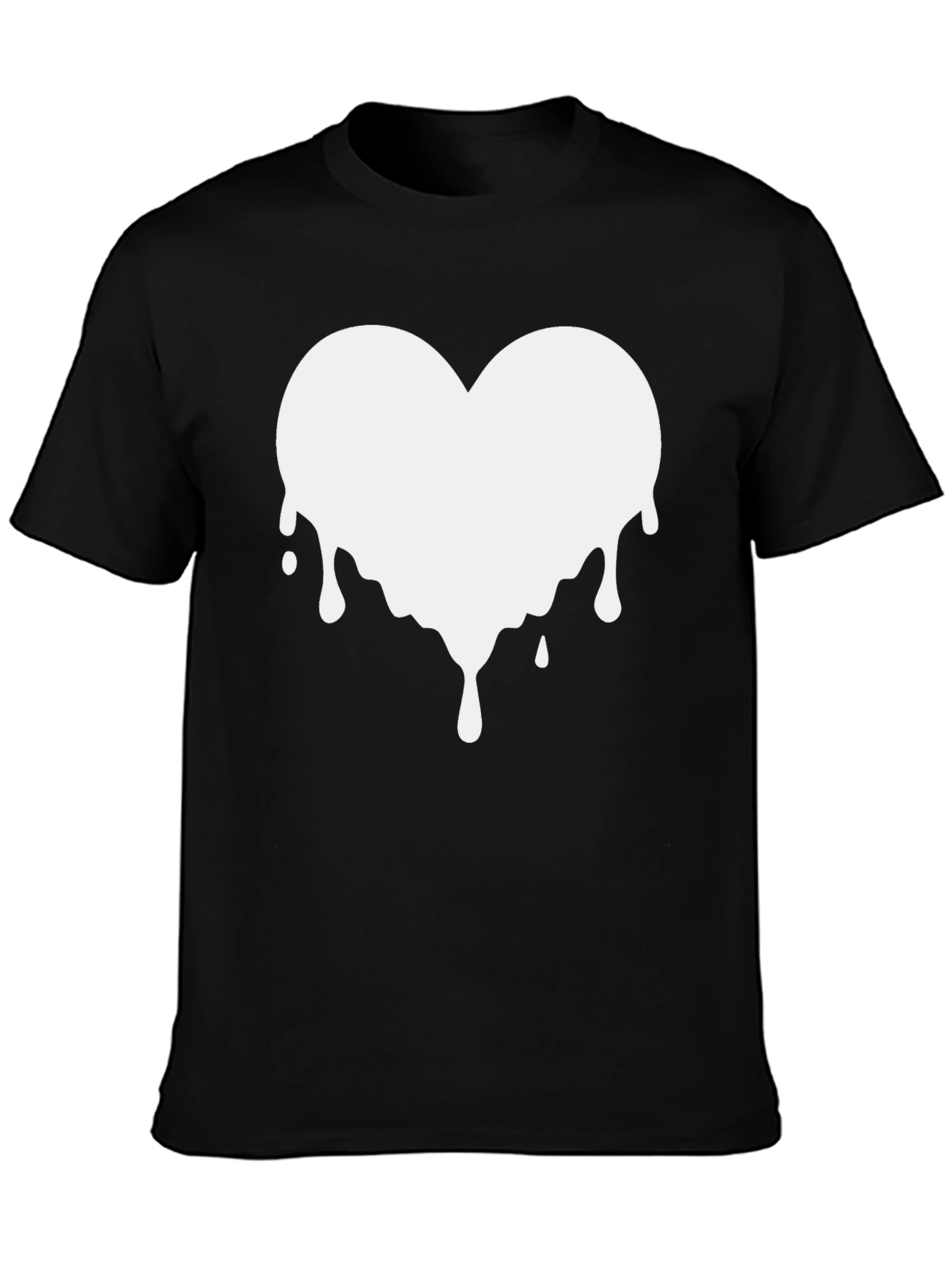 Dripping Heart Graphic Black T-Shirt