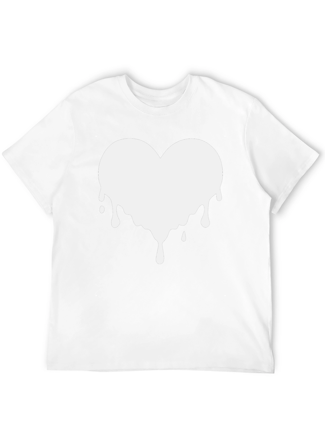 Dripping Heart Graphic Black T-Shirt