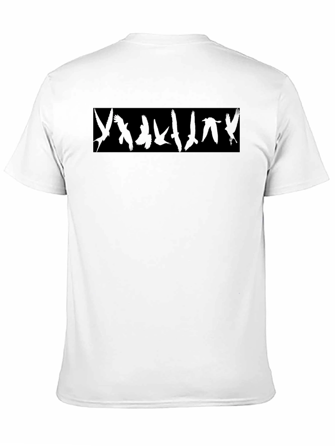 Mens Black Bird Silhouette Graphic Tee