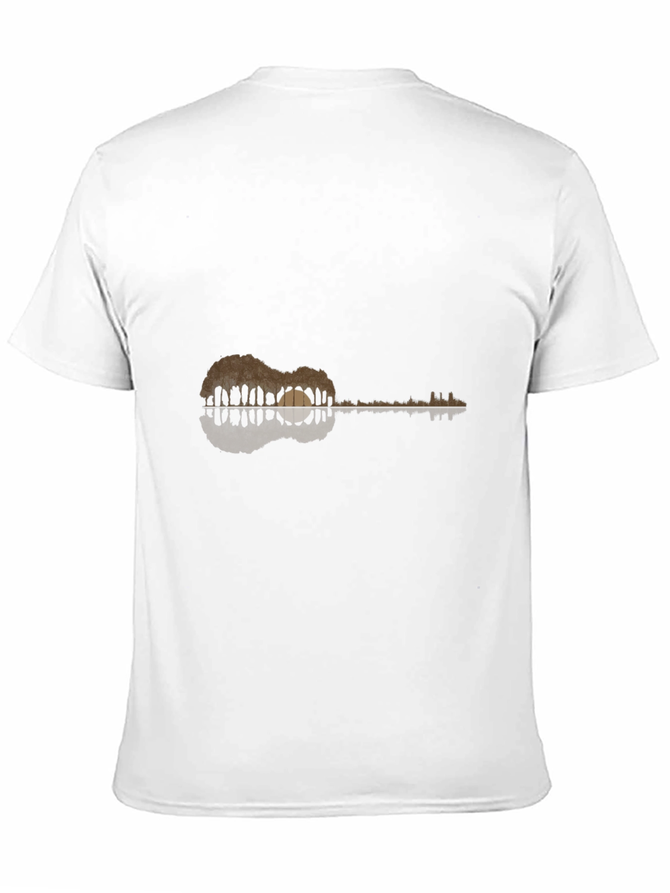 Guitar Landscape Graphic Tee - Black Cotton Comfort