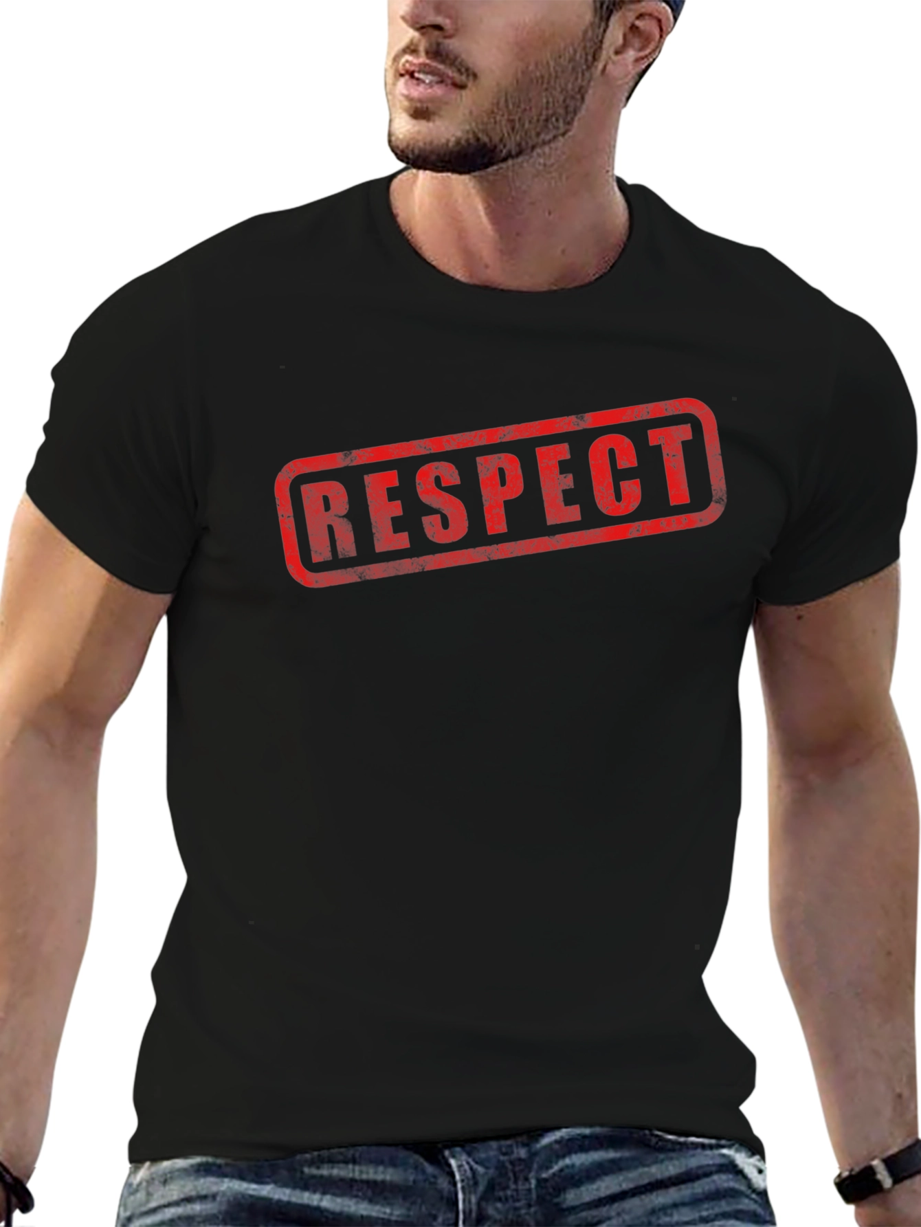 RESPECT Graphic T-Shirt - Black Casual Wear