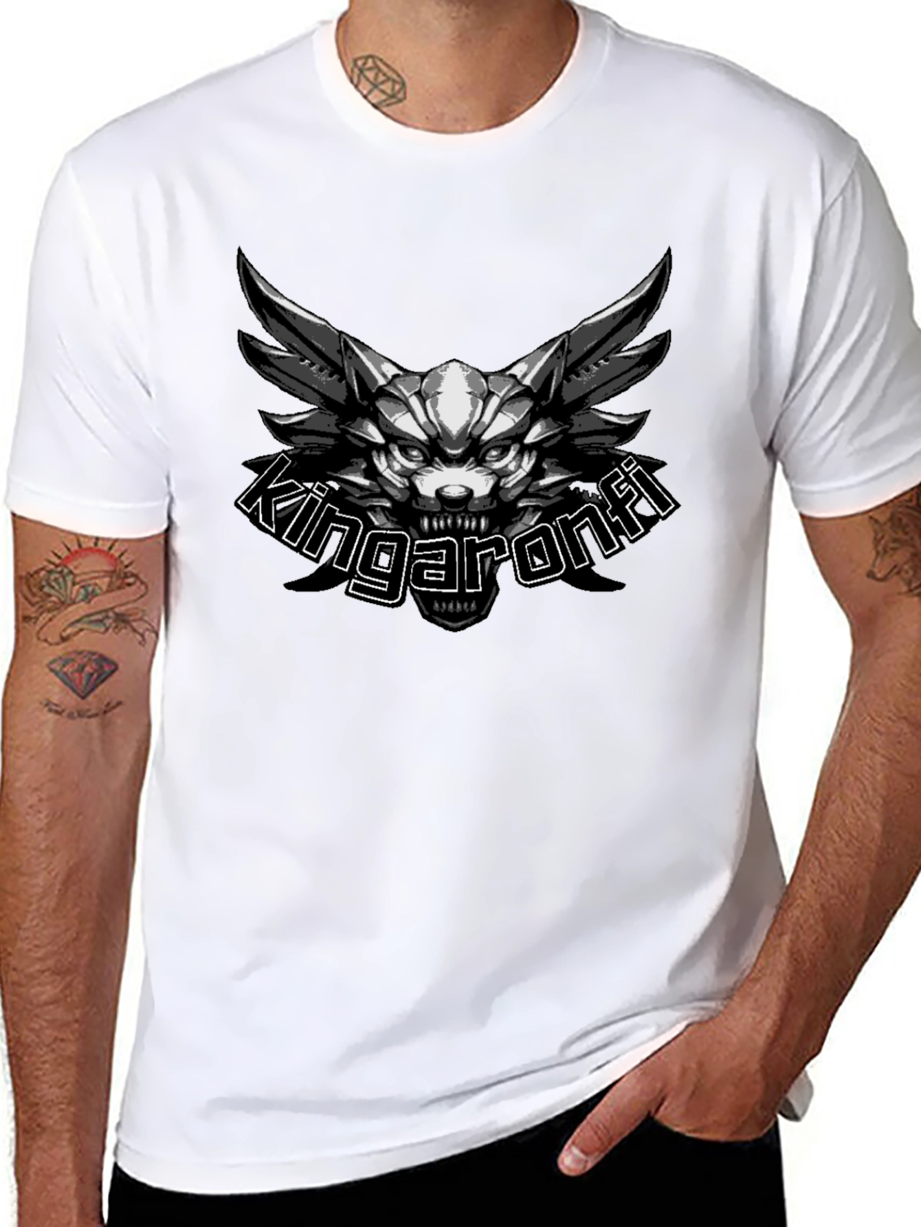 Kingaronfi Graphic Print Black T-Shirt
