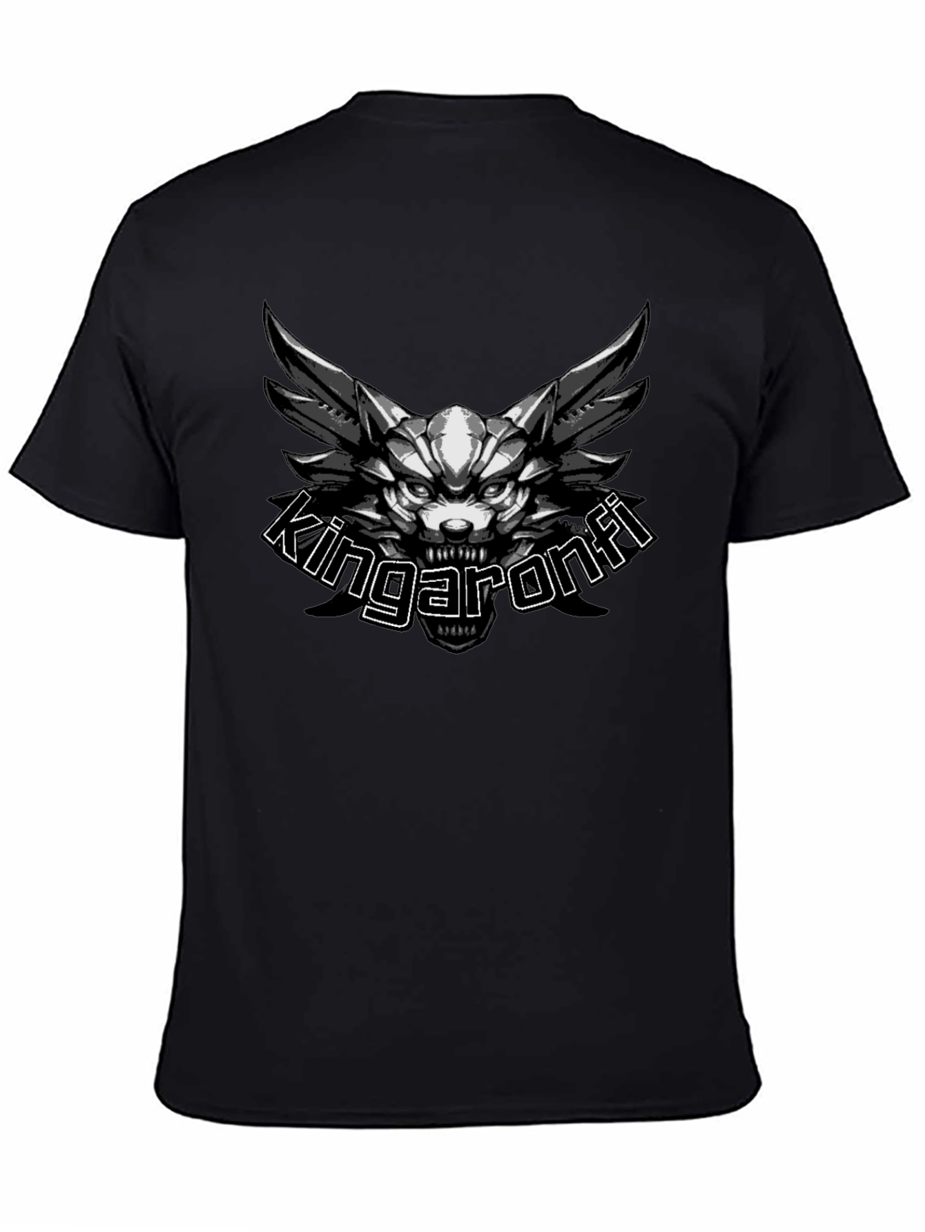 Kingaronfi Graphic Print Black T-Shirt