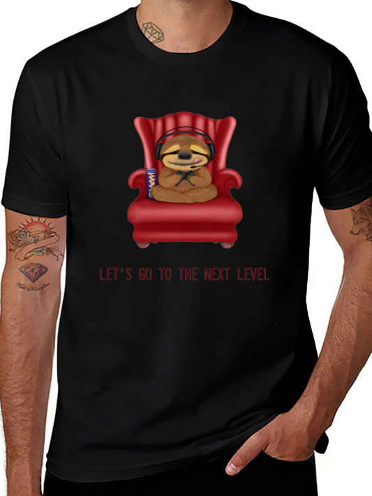 Gamer Sloth T-Shirt - Lets Go to The Next Level!
