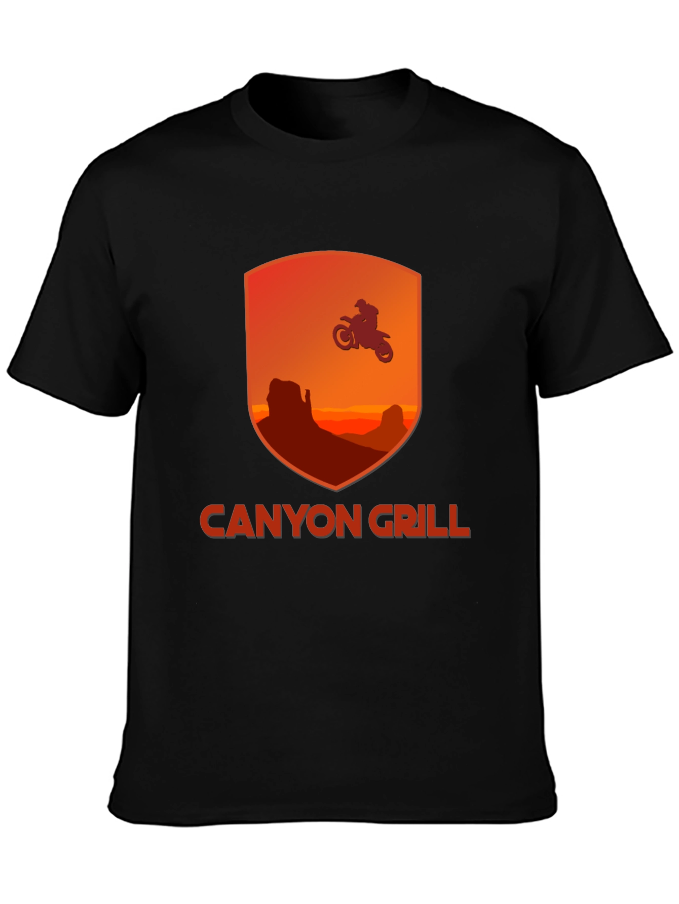 Canyon Grill T-Shirt - Motorcycle Rider Graphic Tee