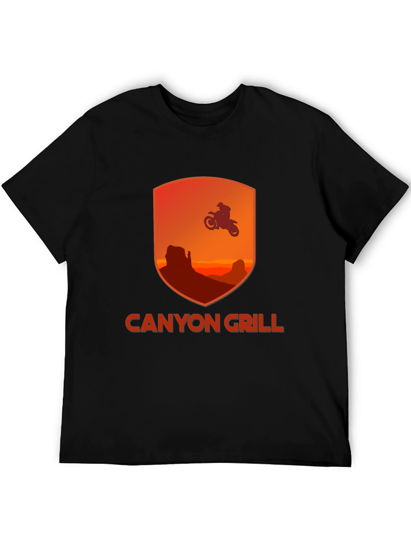 Canyon Grill T-Shirt - Motorcycle Rider Graphic Tee