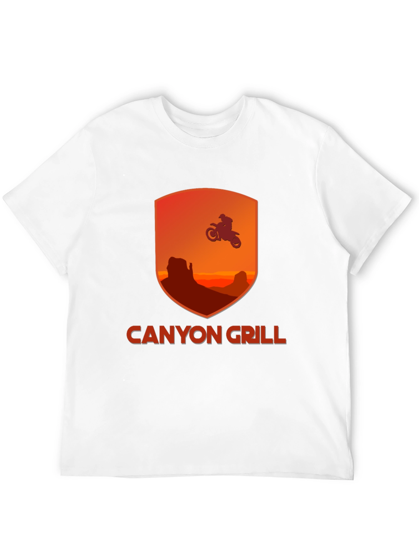 Canyon Grill T-Shirt - Motorcycle Rider Graphic Tee