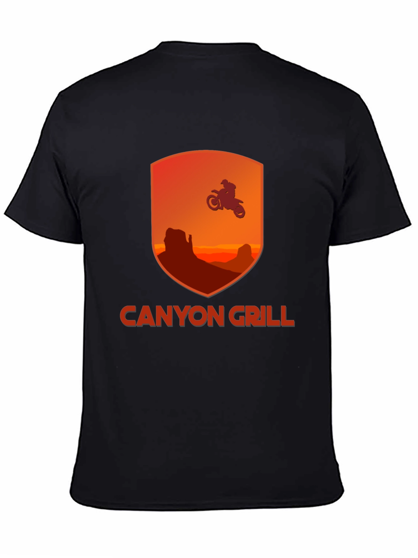 Canyon Grill T-Shirt - Motorcycle Rider Graphic Tee